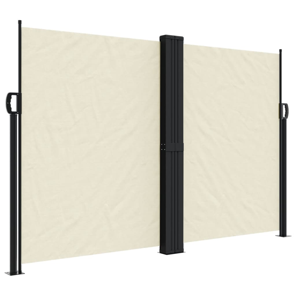 Vidaxx ausziehbarer Windschutz 160x600 cm cremefarben