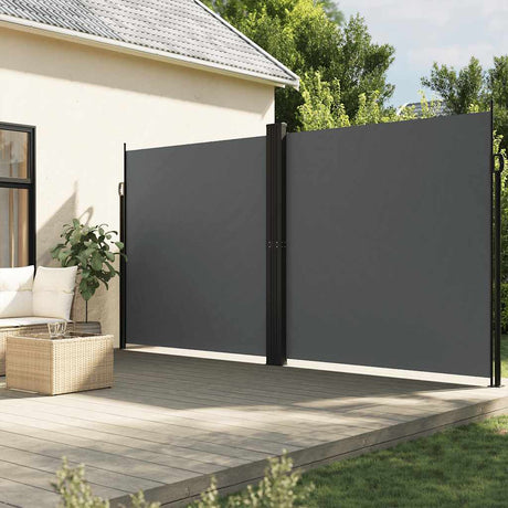 Vidaxx ausziehbarer Windschutz 200x600 cm Anthrazit