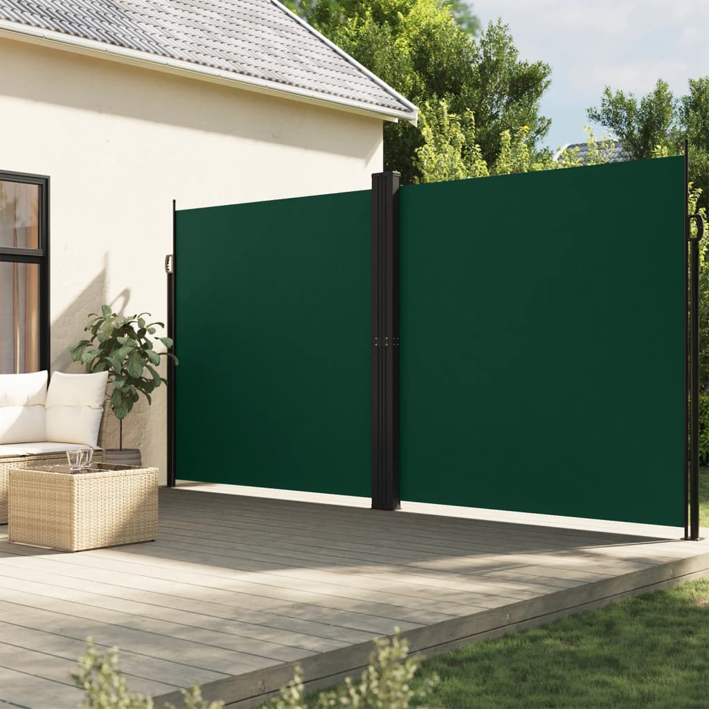 Vidaxx ausziehbarer Windschutz 200x600 cm dunkelgrün