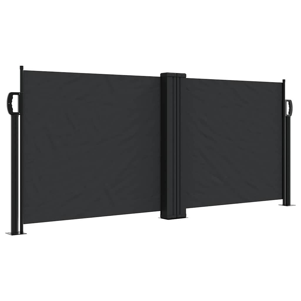 Vidaxx ausziehbarer Windschutz 100x1000 cm schwarz