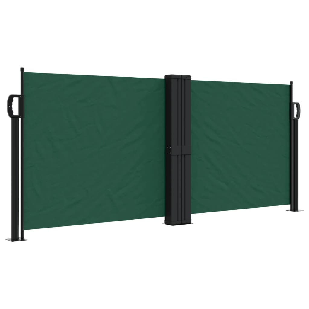 Vidaxx ausziehbarer Windschutz 100x1000 cm dunkelgrün