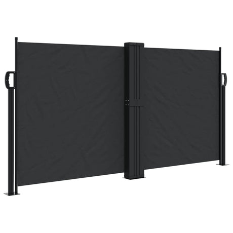 Vidaxx ausziehbarer Windschutz 120x1000 cm schwarz