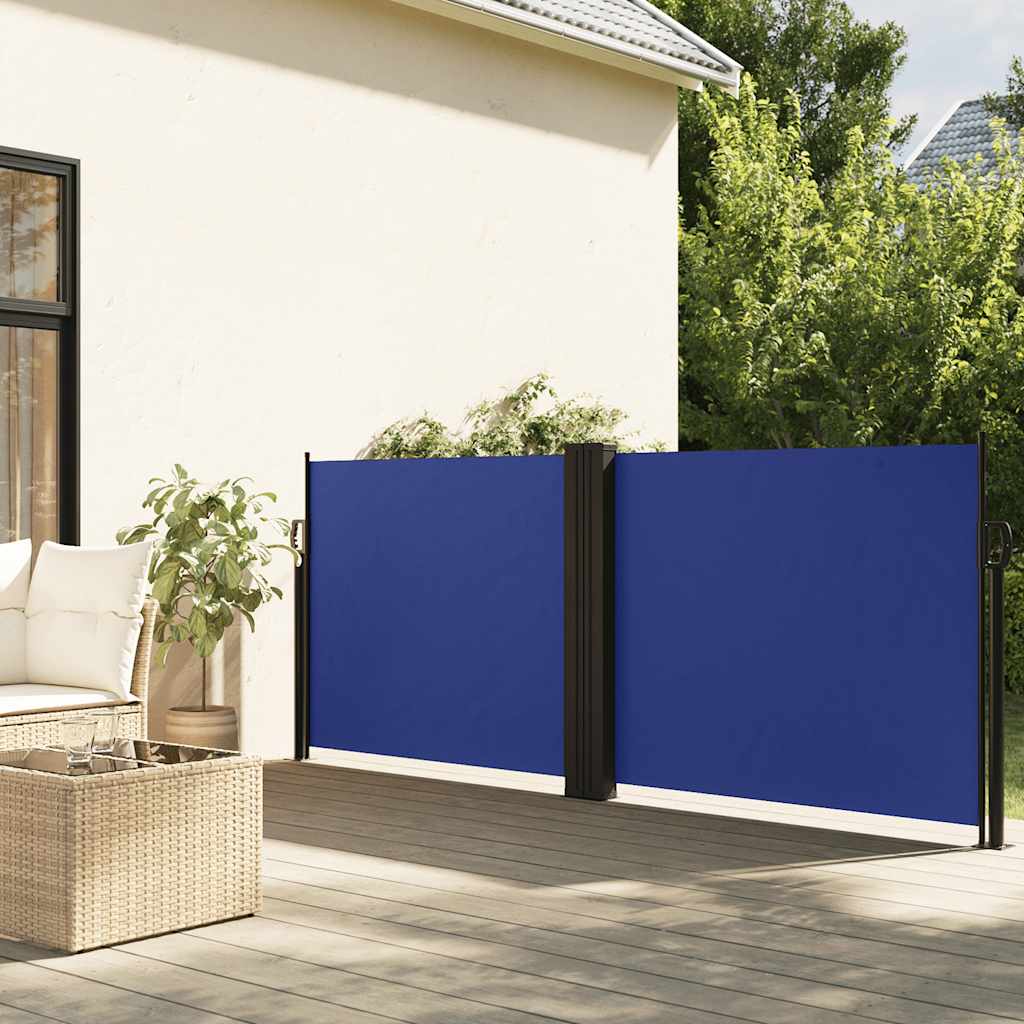 Vidaxx ausziehbarer Windschutz 120x1000 cm blau