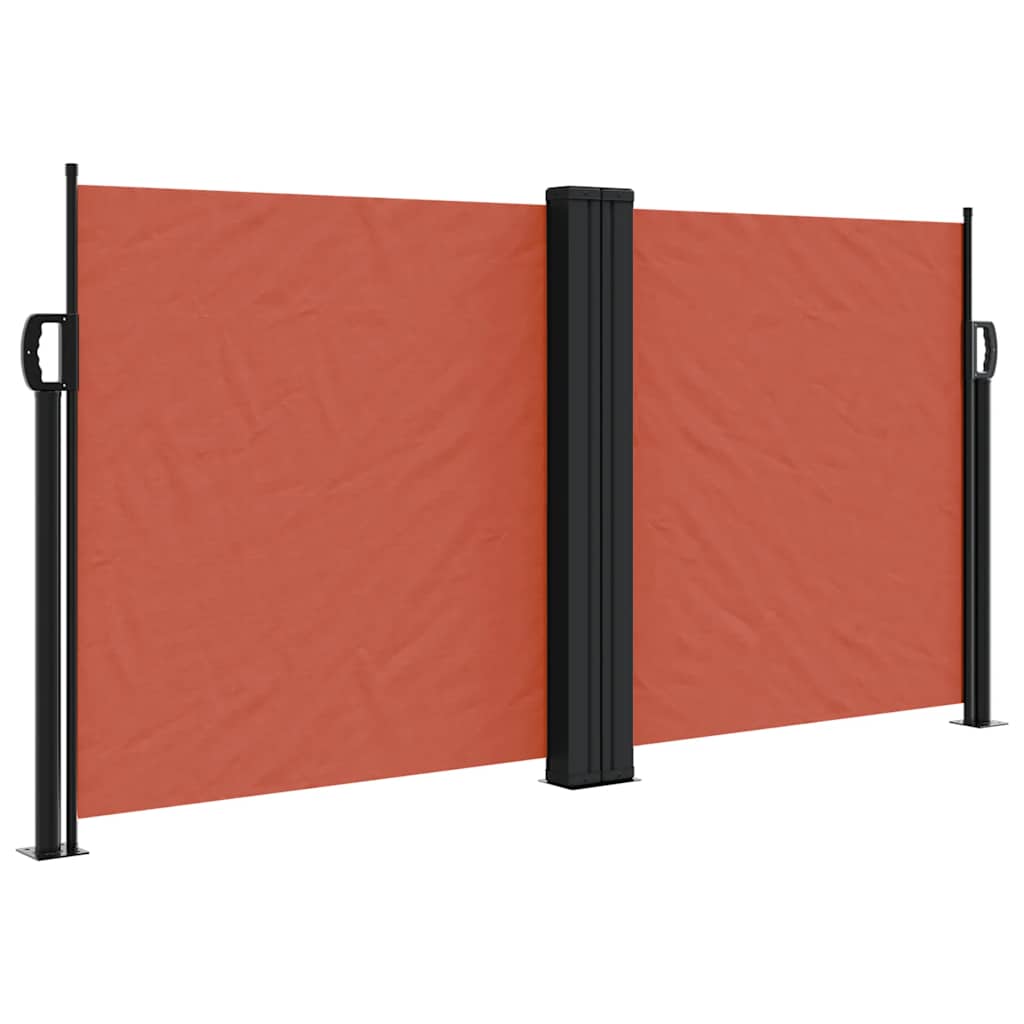 Vidaxx ausziehbarer Windschutz 120x1000 cm terrakottafarben