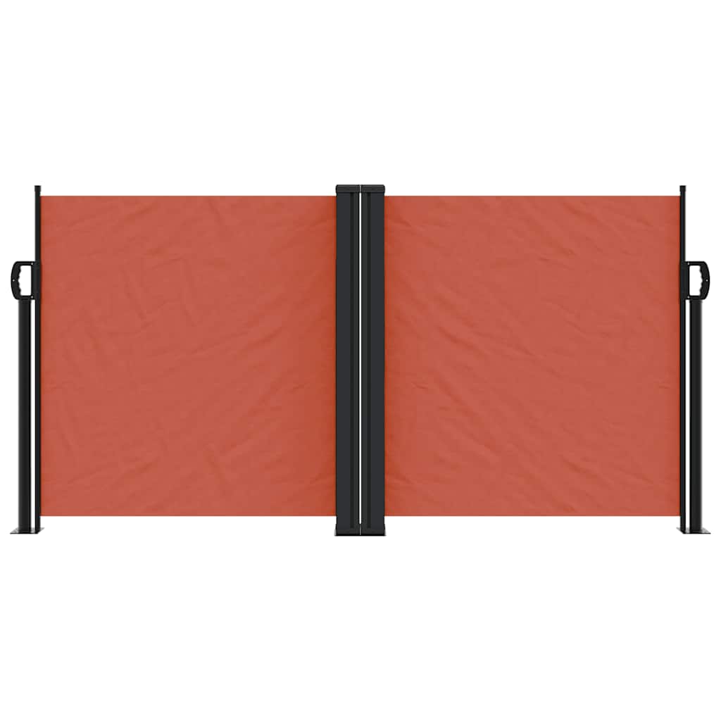 Vidaxx ausziehbarer Windschutz 120x1000 cm terrakottafarben