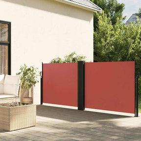 Vidaxx ausziehbarer Windschutz 120x1000 cm terrakottafarben