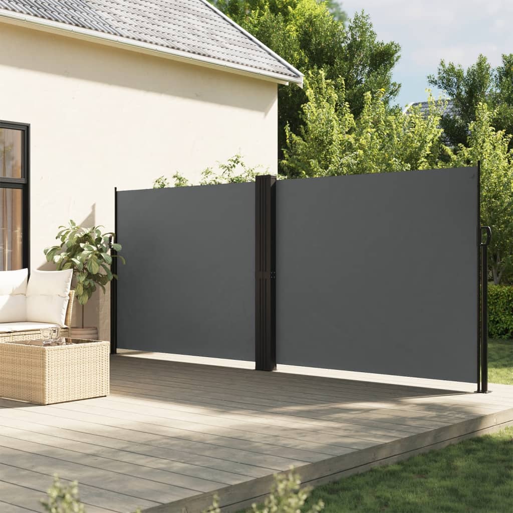 Vidaxx ausziehbarer Windschutz 160x1000 cm Anthrazit
