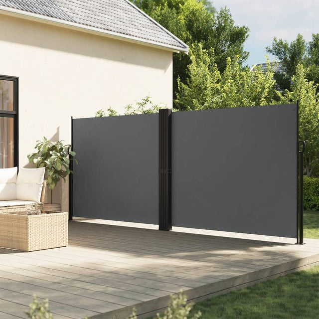 Vidaxx ausziehbarer Windschutz 160x1000 cm Anthrazit