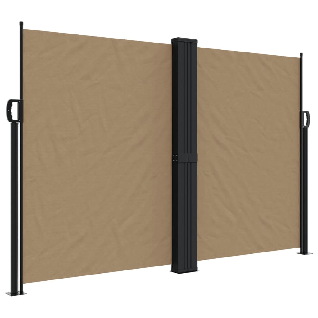 Vidaxx ausziehbarer Windschutz 160x1000 cm Taupe