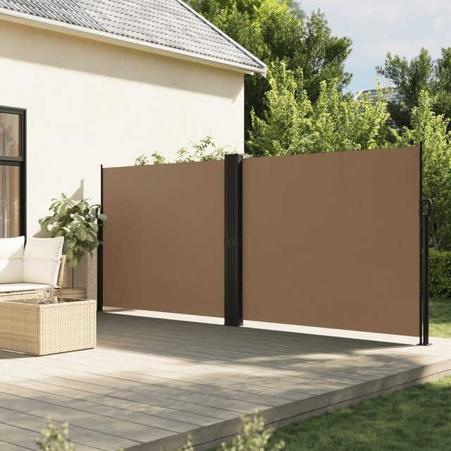 Vidaxx ausziehbarer Windschutz 160x1000 cm Taupe