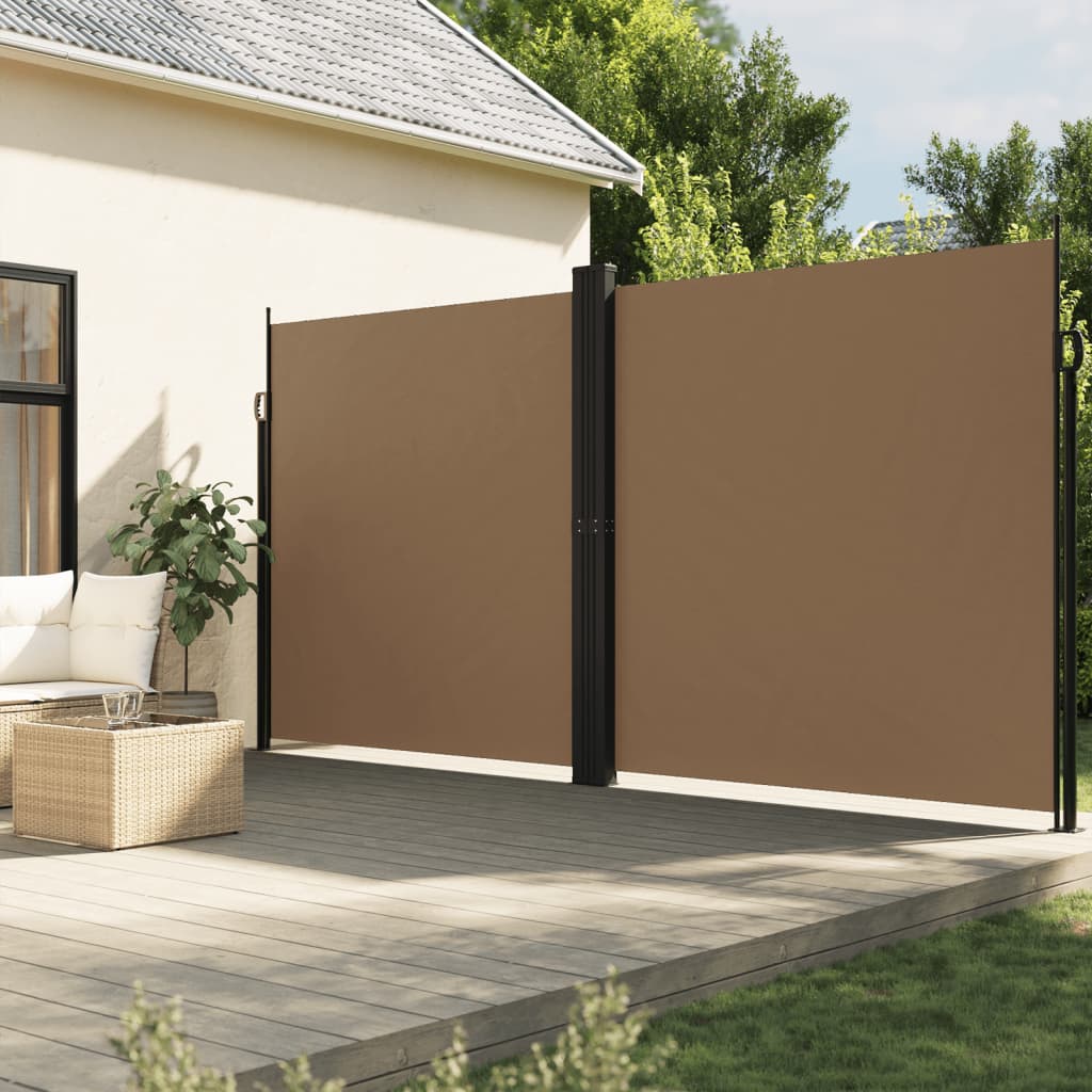 Vidaxx ausziehbarer Windschutz 200x1000 cm Taupe