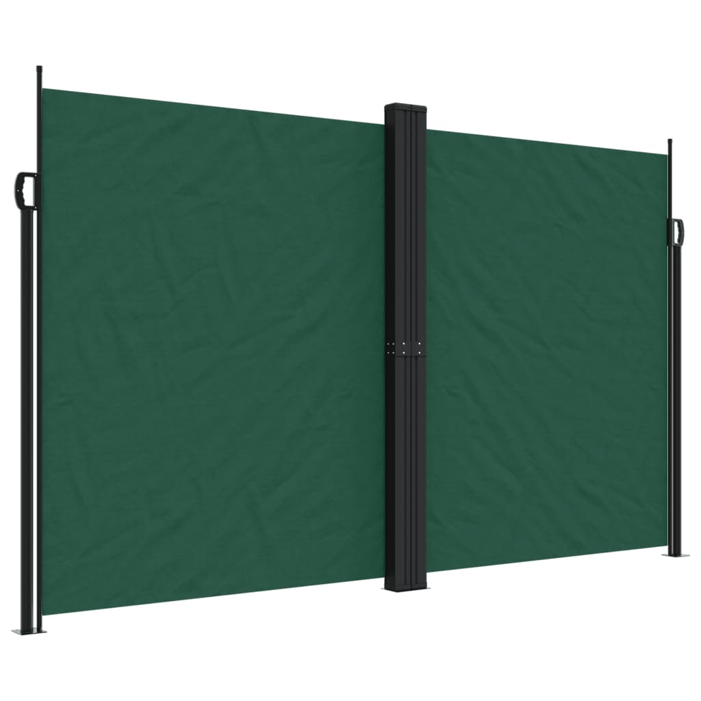 Vidaxx ausziehbarer Windschutz 200x1000 cm dunkelgrün