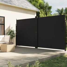 Vidaxx ausziehbarer Windschutz 220x1000 cm schwarz