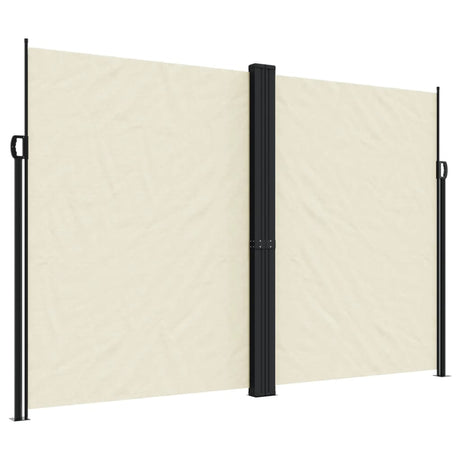 Vidaxx ausziehbarer Windschutz 220x1000 cm cremefarben