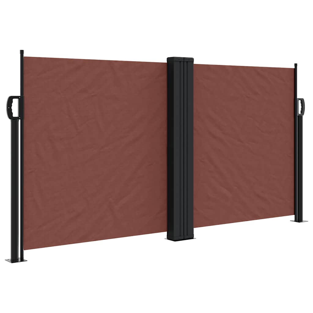 Vidaxx ausziehbarer Windschutz 120x1200 cm braun