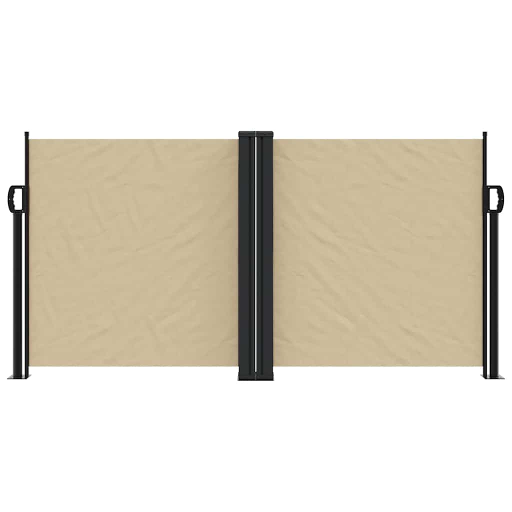 Vidaxx ausziehbarer Windschutz 120x1200 cm beige