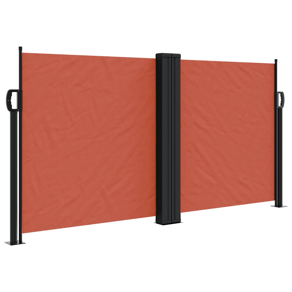 Vidaxx ausziehbarer Windschutz 120x1200 cm terrakottafarben