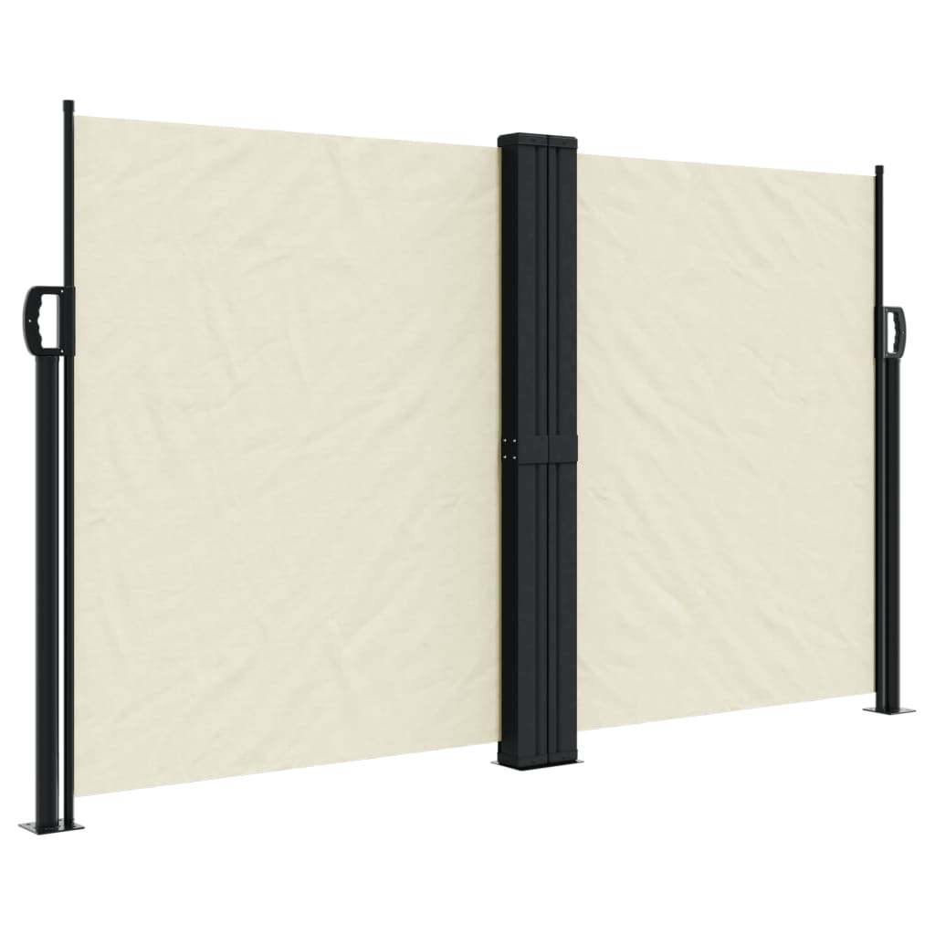 Vidaxx ausziehbarer Windschutz 140x1200 cm cremefarben