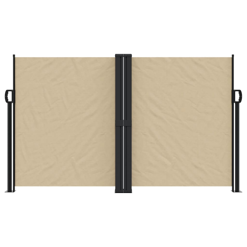 Vidaxx ausziehbarer Windschutz 140x1200 cm beige