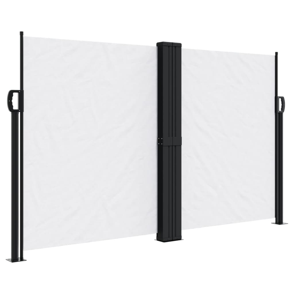 Vidaxx ausziehbarer Windschutz 140x1200 cm weiß