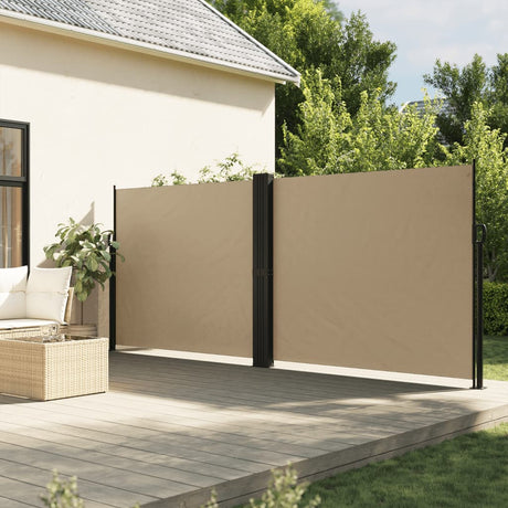 Vidaxx ausziehbarer Windschutz 160x1200 cm beige