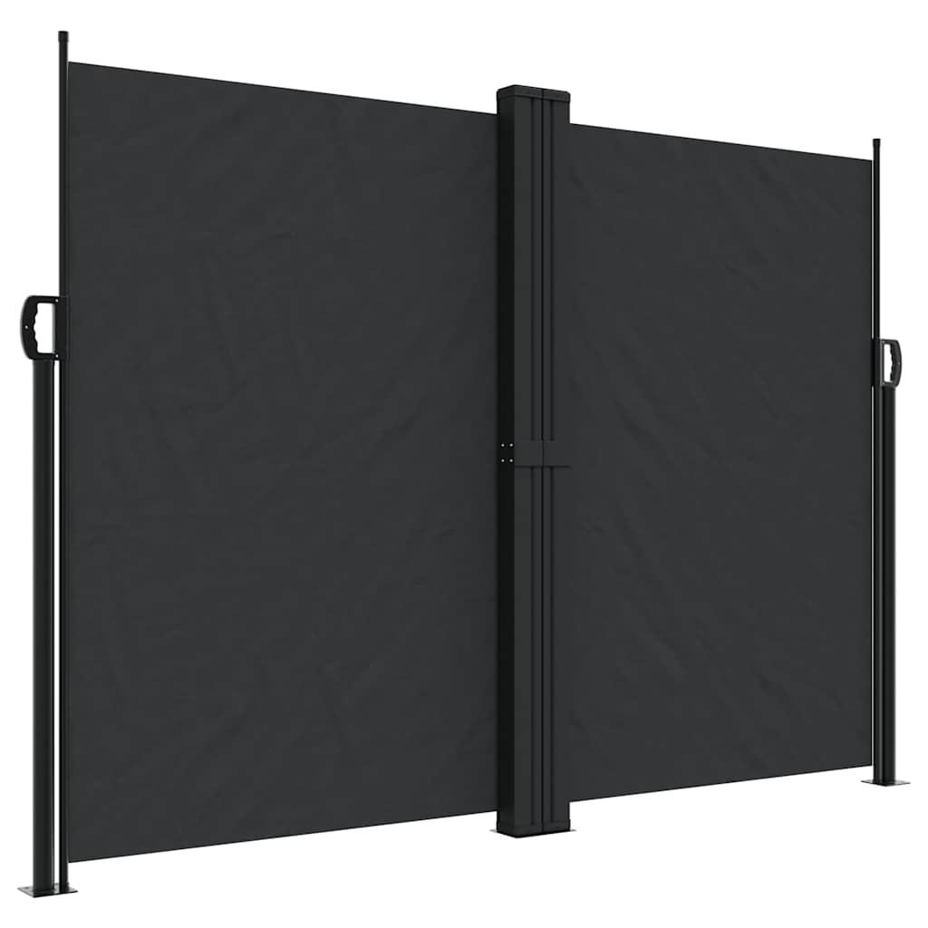 Vidaxx ausziehbarer Windschutz 180x1200 cm schwarz