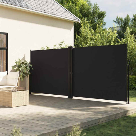 Vidaxx ausziehbarer Windschutz 180x1200 cm schwarz