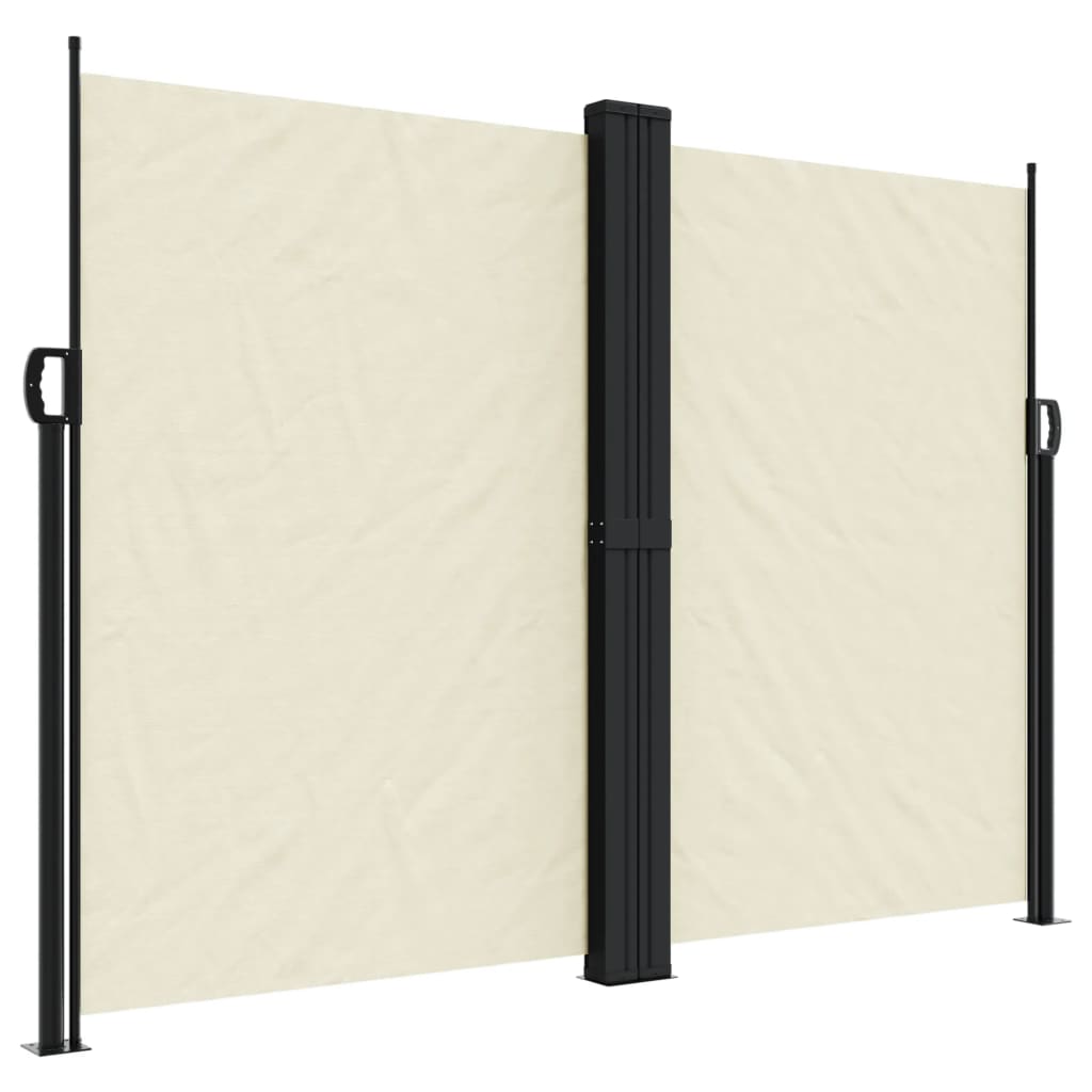 Vidaxx ausziehbarer Windschutz 180x1200 cm cremefarben
