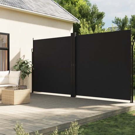 Vidaxx ausziehbarer Gartenschirm 200x1200 cm schwarz
