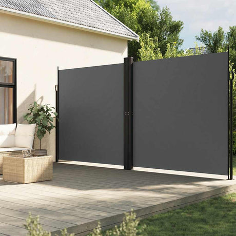Vidaxx ausziehbarer Gartenschirm 200x1200 cm Anthrazit