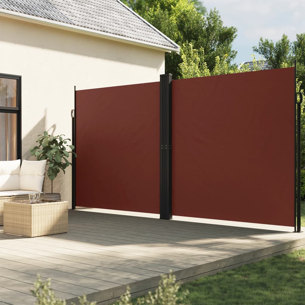 Vidaxx ausziehbarer Gartenschirm 200x1200 cm braun