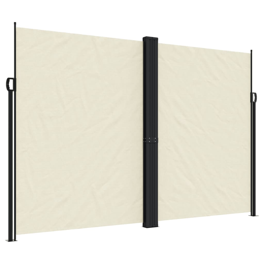 Vidaxx ausziehbarer Gartenschirm 220x1200 cm cremefarben