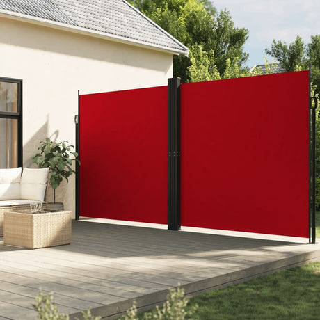 Vidaxx ausziehbarer Gartenschirm 220x1200 cm rot
