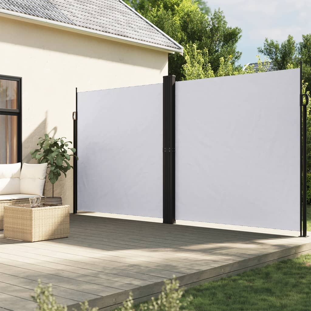 Vidaxx ausziehbarer Windschutz 220x1200 cm weiß