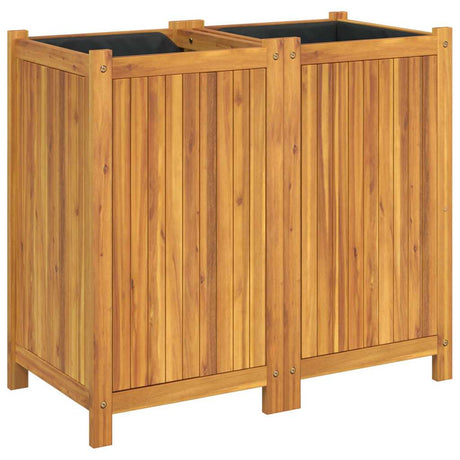 Vidaxx Pflanzgefäß mit Futter 84x42x75 cm aus massivem Akazienholz