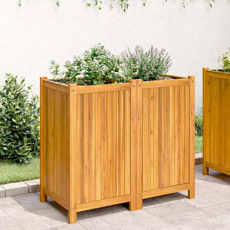Vidaxx Pflanzgefäß mit Futter 84x42x75 cm aus massivem Akazienholz