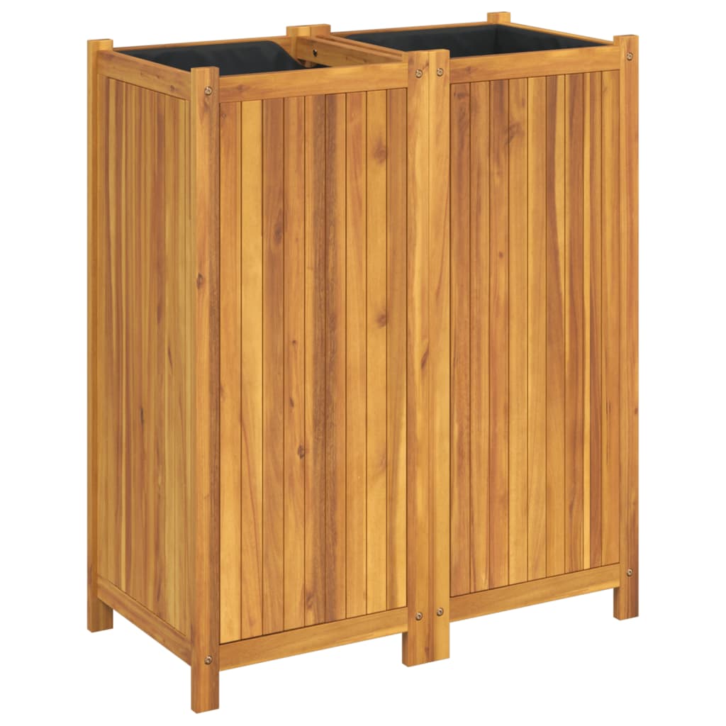 Vidaxx Pflanzgefäß mit Futter 84x42x100 cm aus massivem Akazienholz