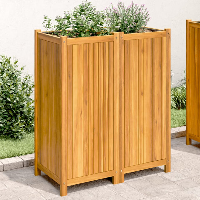 Vidaxx Pflanzgefäß mit Futter 84x42x100 cm aus massivem Akazienholz