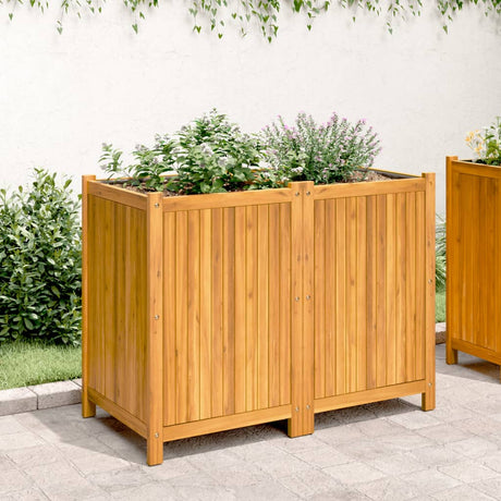 Vidaxx Pflanzgefäß mit Futter 100x50x75 cm aus massivem Akazienholz
