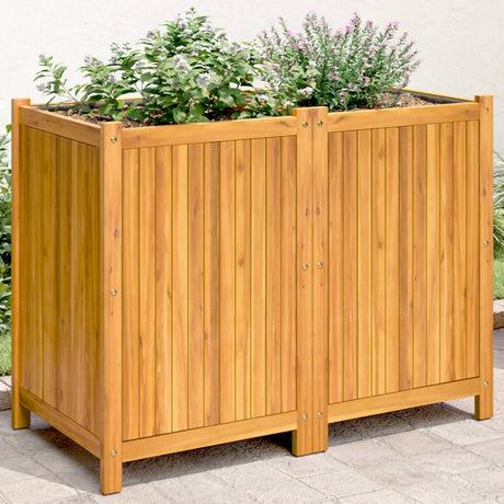 Vidaxx Pflanzgefäß mit Futter 100x50x75 cm aus massivem Akazienholz