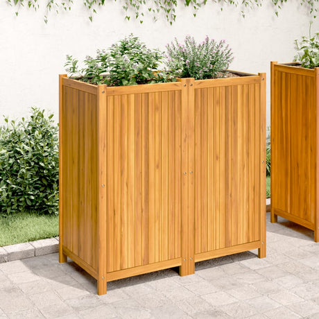 Vidaxx Pflanzgefäß mit Futter 100x50x100 cm aus massivem Akazienholz
