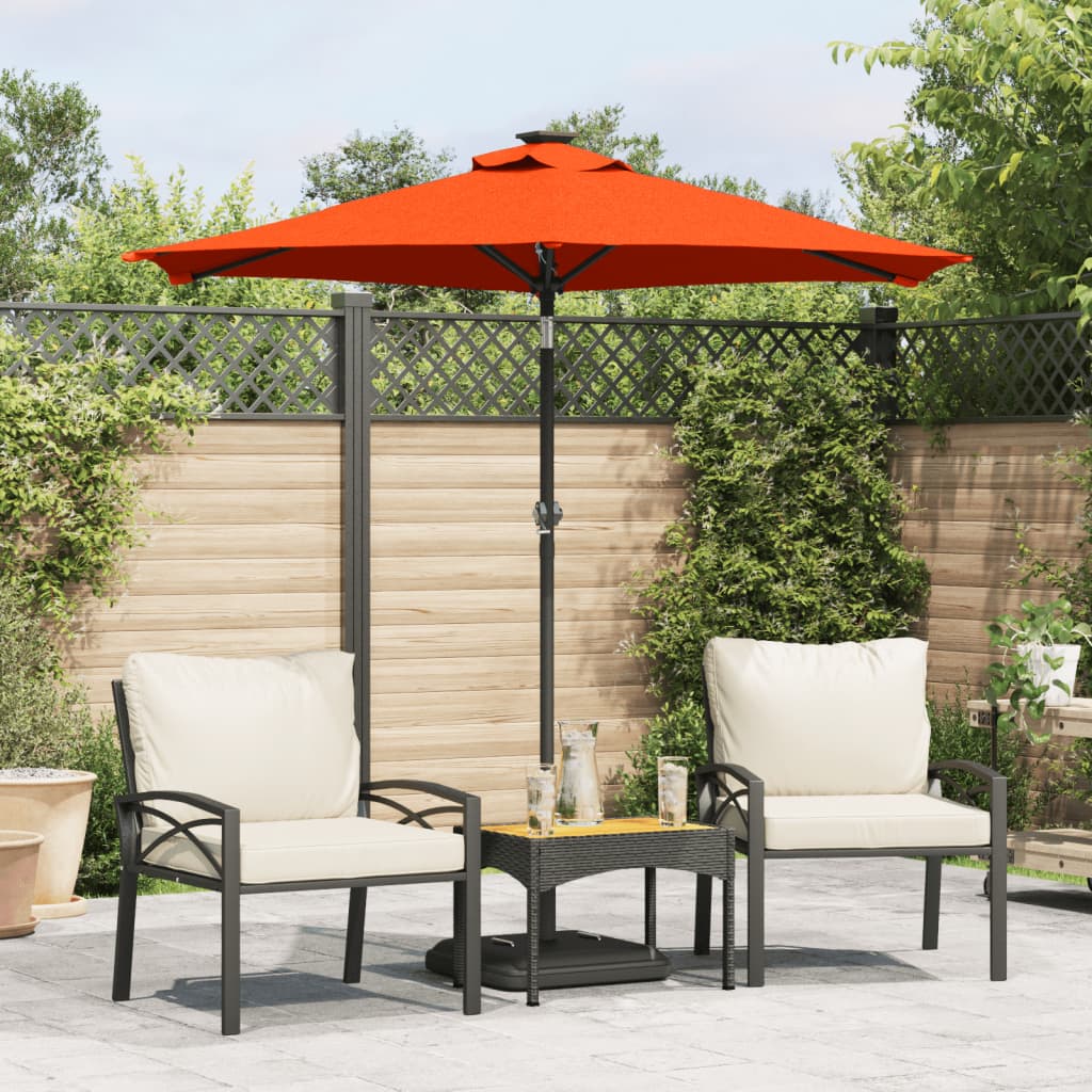 Vidaxx Sonnenschirm mit Stahlstange 225x225x212 cm terrakottafarben