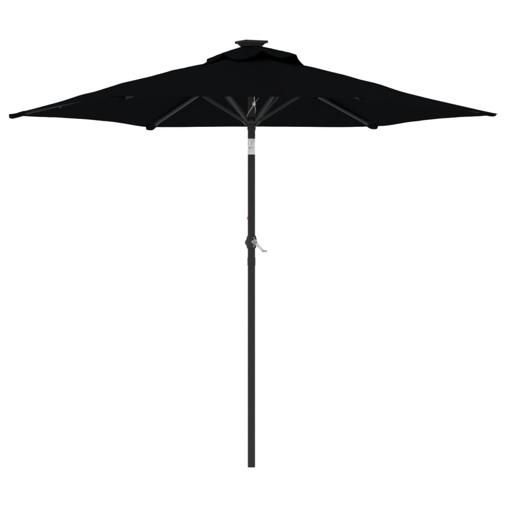 Vidaxx Sonnenschirm mit Stahlmast 225x225x212 cm schwarz