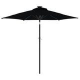Vidaxx Sonnenschirm mit Stahlmast 225x225x212 cm schwarz
