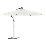 VidaXL Sonnenschirm mit Stahlmast 290x290x238 cm weiß