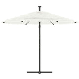 VidaXL Sonnenschirm mit Stahlmast 290x290x238 cm weiß