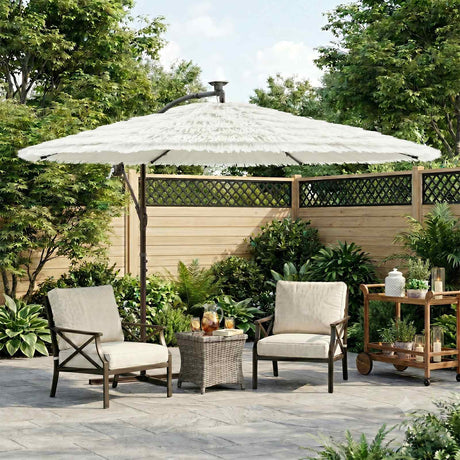 VidaXL Sonnenschirm mit Stahlmast 290x290x238 cm weiß
