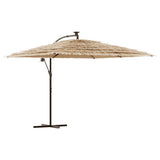 VidaXL Sonnenschirm mit LEDs und Stahlmast 290x290x238 cm braun