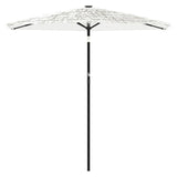 Vidaxx Sonnenschirm mit Stahlmast 223x223x213 cm weiß
