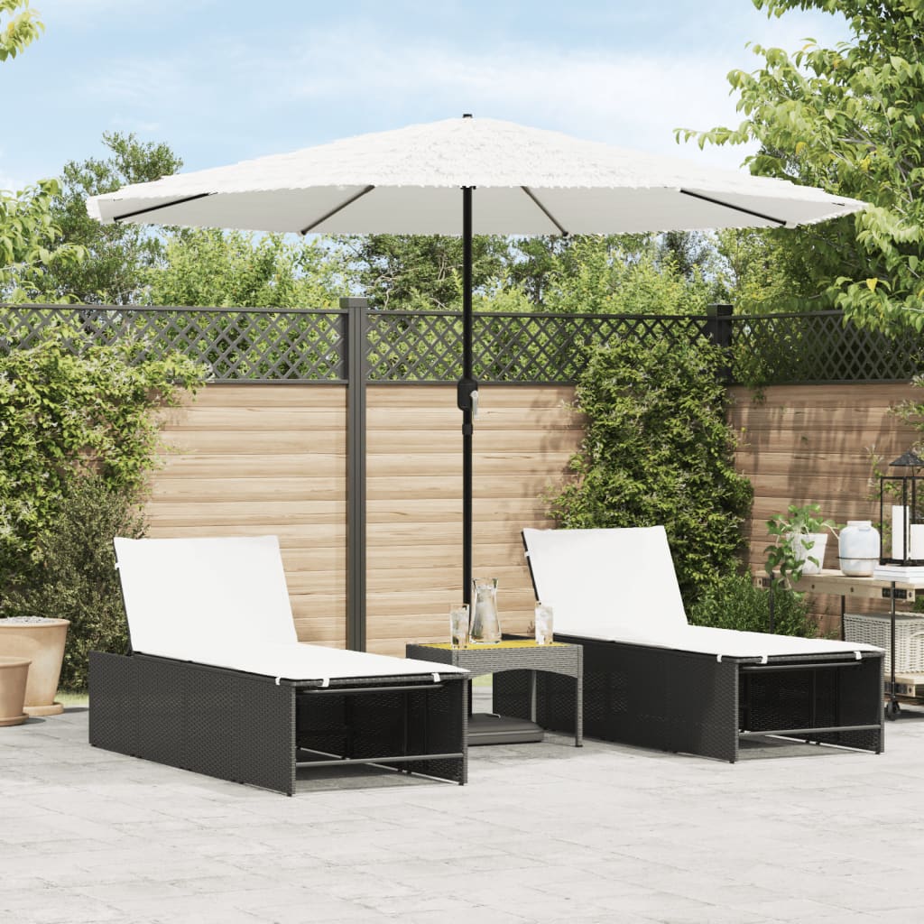 Vidaxx Sonnenschirm mit Stahlmast 324x324x247 cm weiß